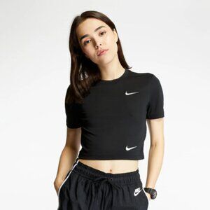 Nike Slim Fit Crop Top Black | CU1529-010 SIZE M